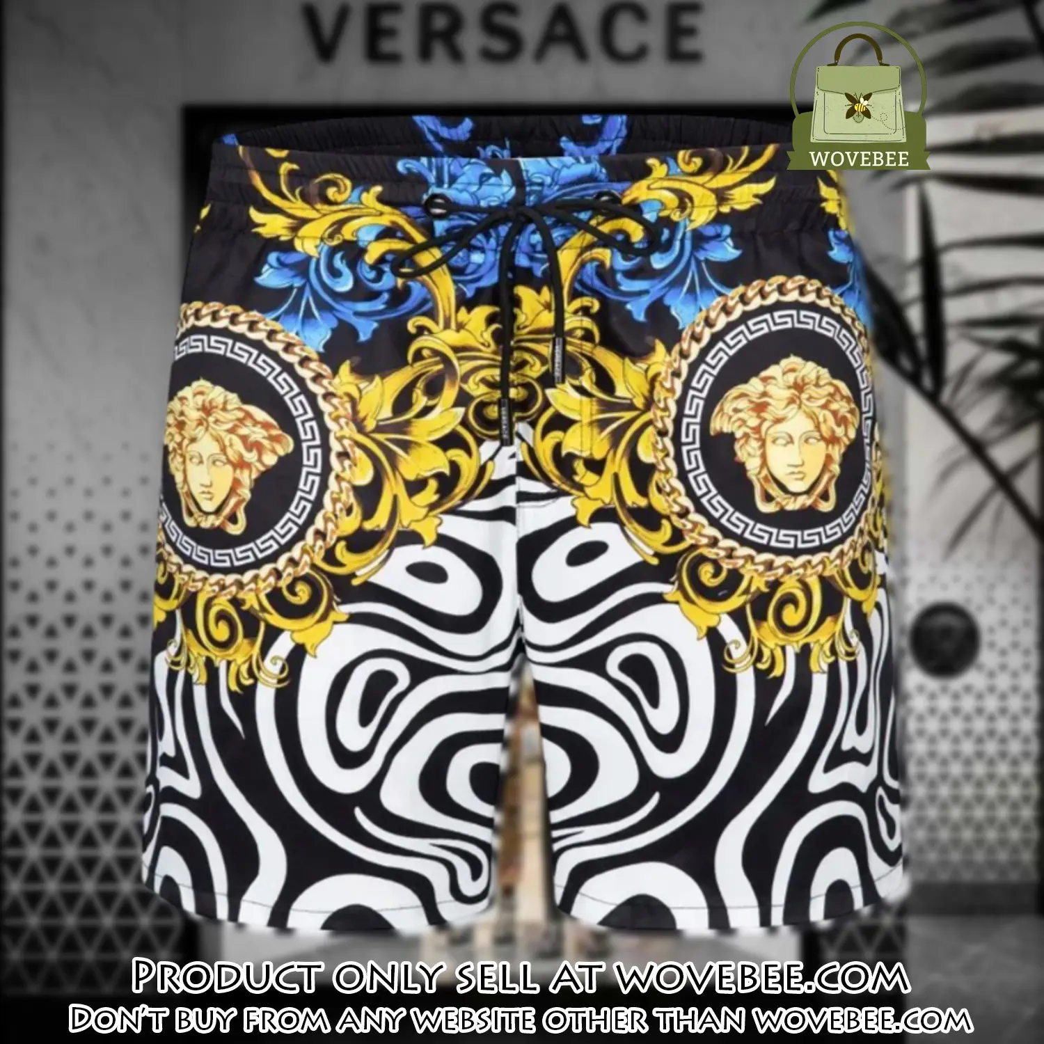 Versace new 3d luxury all over print shorts pants for men wvb0048923